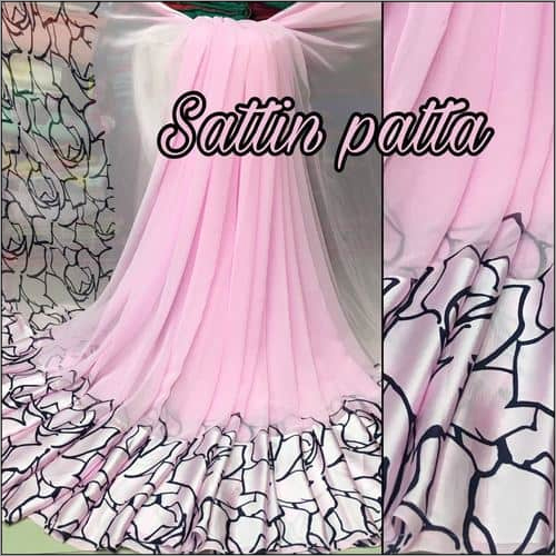 Fancy Satin Patta Saree