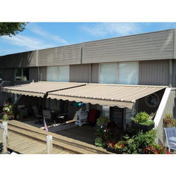 Designer House Shade Awning - Acrylic Fabric, 8-12 ft Projection, Beige | Sun Protection, Weather Resistant, Easy Installation, Durable Fabric, Stylish Design
