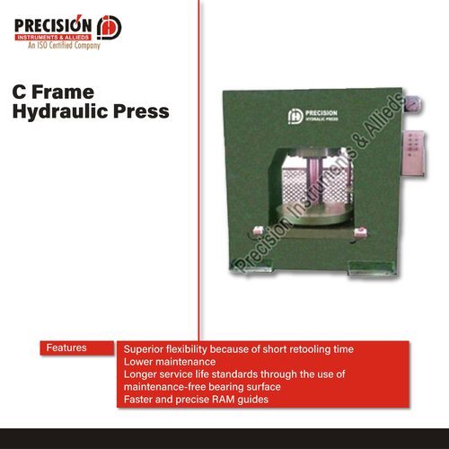 C Frame Hydraulic Press By PRECISION INSTRUMENTS & ALLIEDS