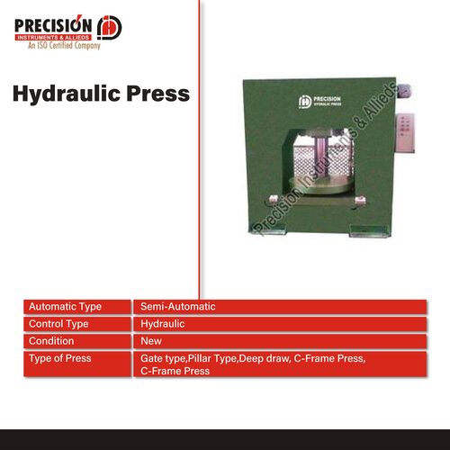 Semi Automatic Hydraulic Press By PRECISION INSTRUMENTS & ALLIEDS