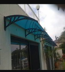 Polycarbonate Window Shed In PVC Bracket Design