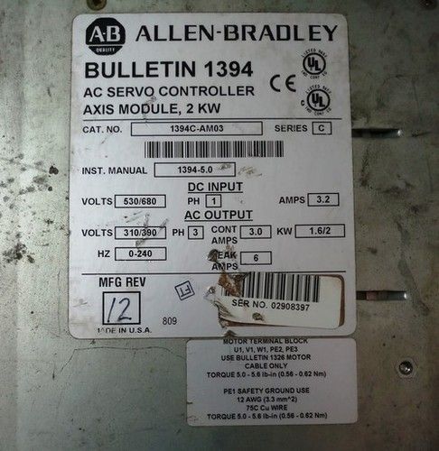 ALLEN-BRADLEY  BULLENTI 1394