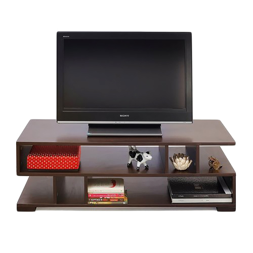 Wooden TV Unit - Solid Wood, 6x6 Foot | Eco-Friendly, Water Resistant, Easy to Clean, Machine-Made with Indian Style Design