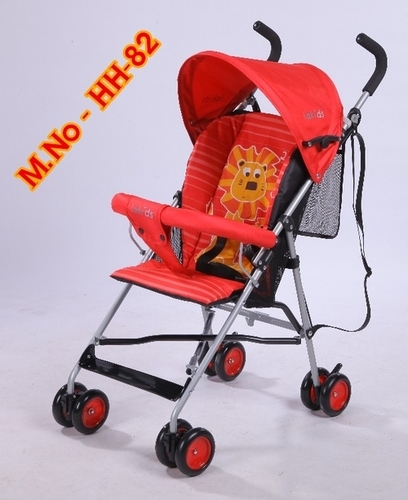 Infant Products - Fabric Metal, Small Foldable, Red | Half Shed, Small Wheels, Mother Bag, Footrest, 4 Pc Packing
