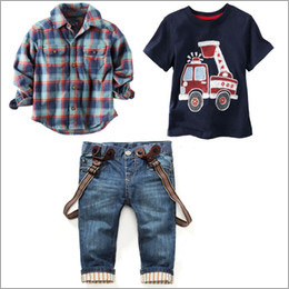 3Pcs Baby Boys Dress Coat T Shirt Pants Set