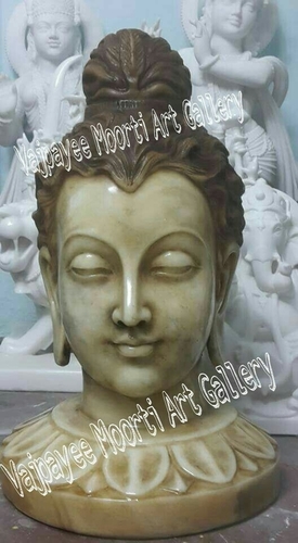 Marble Buddha Face Idol