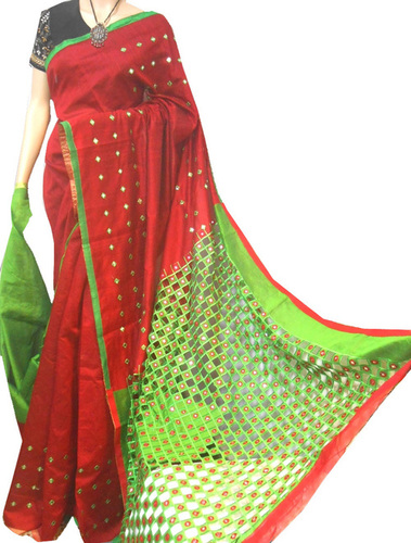 Handlum Cutwork - Cotton Material Plain Style with Hand Embroidery | Available in All Colors