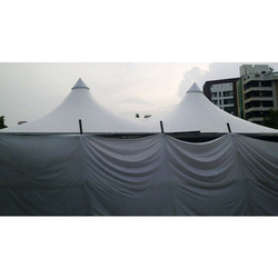 Tensile Gazebo Structure - Polyester Steel Frame, Variable Size, White | Durable, Weather Resistant, Easy Assembly, Large Coverage