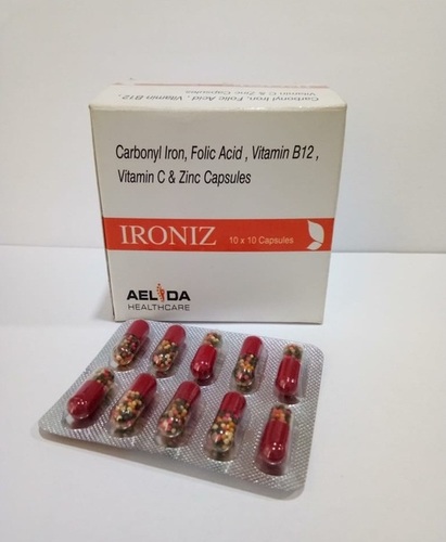 Carbonyl Iron Folic Acid Vitamin B12 Vitamin C Zinc Capsules By AELIDA HEALTHCARE