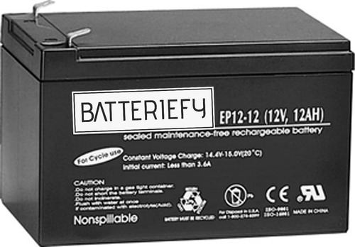 12V 12Ah Battery Nominal Voltage: 12 Volt (V)
