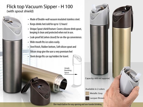 Vacuum Flask with flick open top