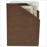 Vintage Brown Leather Credit Card Wallet