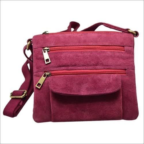 Leather Red Sling Bag