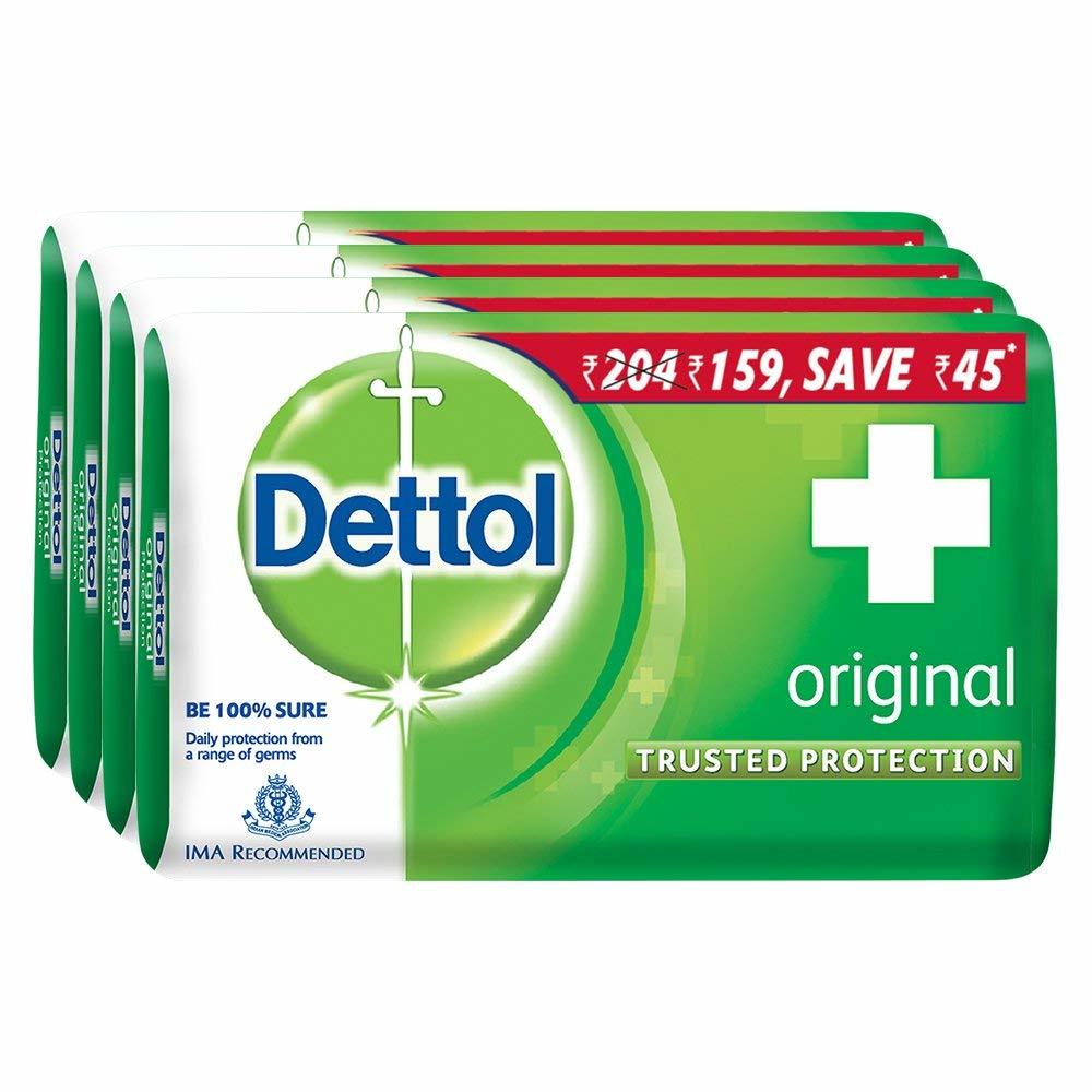 Dettol Original Soap, 125g (Pack of 4
