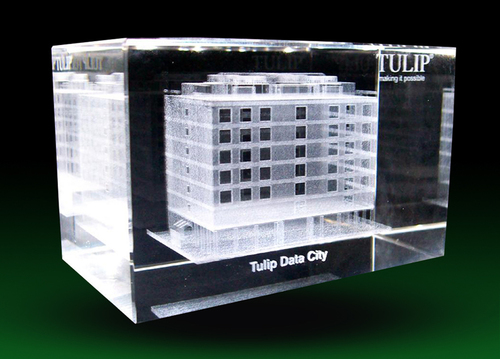 3d Building Model Crystal Cube