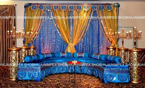 Traditional Indian Mehndi Stage Decorations