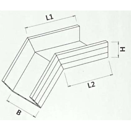45 degree UP Bend Cable Tray