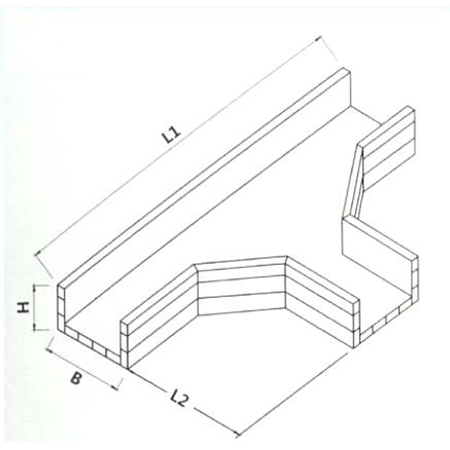 Horizontal Three Way Cable Tray