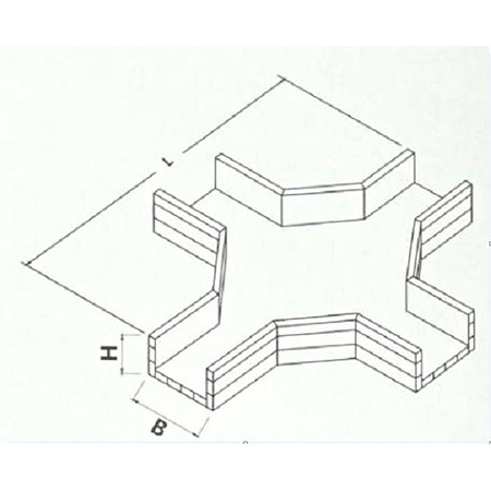 Horizontal Four Way Cable Tray