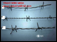 Galvanized Barbed Iron Wire - Q195 Material, Barb Length 1.5-3 Cm, Barb Distance 7.5-15 Cm | Electric Galvanized, Hot-dip Zinc Plating, Pvc Coated Options Available