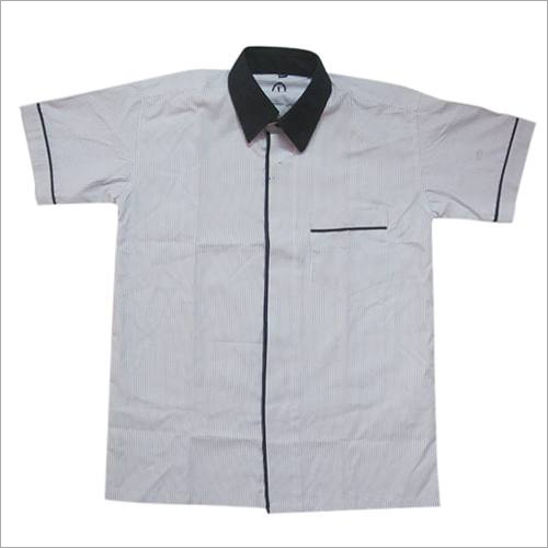 Boys School Shirt - Cotton, Various Sizes, White, Zip Closure | Durable Fabric, Comfortable Fit, Easy Care, Stylish Design, Breathable Material, One Pocket, Short Sleeve