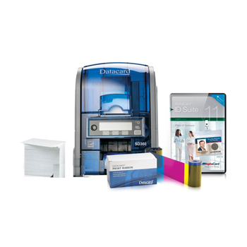 Datacard SD360 - Electric Two-Sided ID Card Printer | Automatic 100-Card Hopper, Color & Monochrome Printing, Intuitive LCD Controls