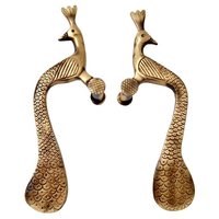 Exporter On Brass Hardware Accessories Peacock Shape Door Pull Handle With Antique Finish Made In Brass Metal Size: 9.00 X 5.00 X 25.00 Cms.