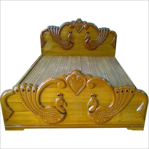 Wooden Bed - Solid Wood, Polished Finish | Termite Proof, Sturdy Design, Elegant Look, Durable and Long-Lasting Construction