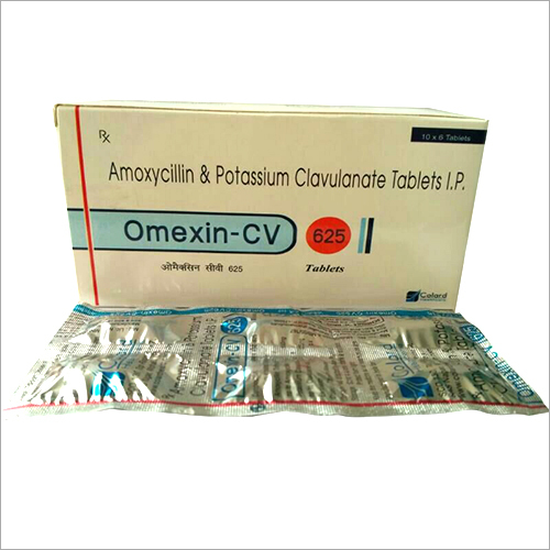 Omexin-CV 625 Tablet - 625mg Dose, Anti-Bacterial Composition with Amoxycillin and Potassium Clavulanate | Recommended for Infection Treatment, Strip Packing of 60 Units
