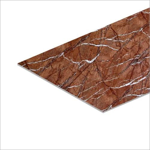 PVC Marble Sheet - Jaisalmer Red, 8x4 Feet | Limestone & Polymer Composition, 3.3mm Thickness, Matt & Glossy Finish, UV Protection