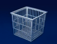 Test Tube Baskets - Polypropylene, White, Autoclavable, Sterilizable With Tapered Sides For Safe Storage