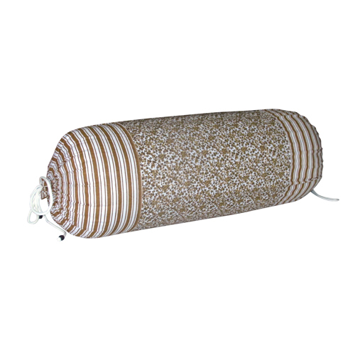 Printed Bolster Cover - Cotton Blend, 16x32 Inch, All Over Print | Features 2 Dories with Beads, Easy to Wash, Maintains Color and Sheen