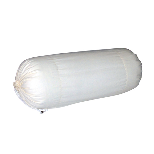Plain Bolster Cover - Cotton Blend, 16x32 Inch, White Colour | Beautifully Crafted with 2 Dorry and Beads, Stitched with Drawstring Closure