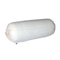 Plain Bolster Cover - Cotton Blend, 16x32 Inch, White Colour | Beautifully Crafted With 2 Dorry And Beads, Stitched With Drawstring Closure