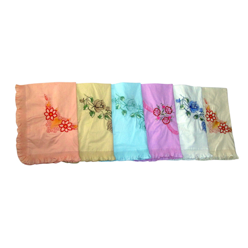 White Colour Pillow Cover Light Embroidery Frill Color