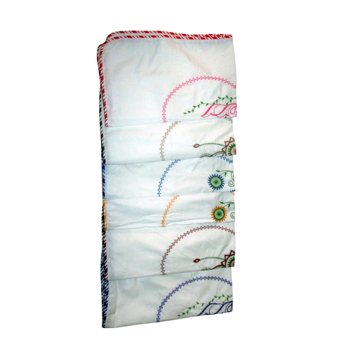 White Embroidered Pillow Cover