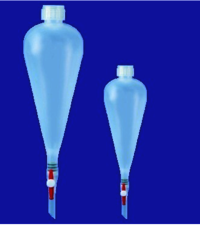 Separatory Funnel - Polypropylene, 100 Ml, 250 Ml, 500 Ml | Pear Shaped Design, Leakproof Screw Cap, Ptfe Plug