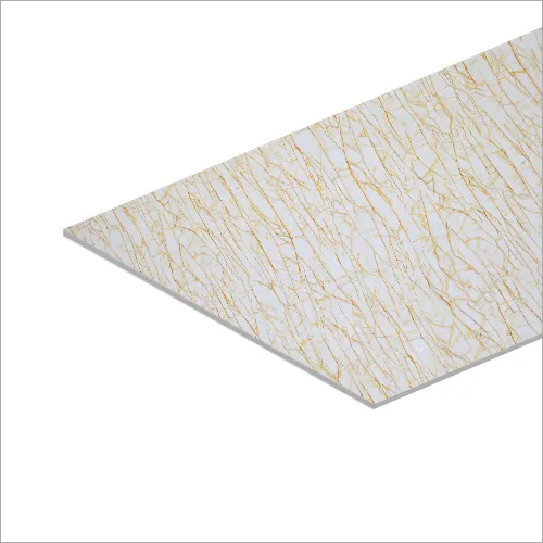 White PVC Marble Sheets - High-Quality Engineered Marble, 8x4 ft, Gold Vein Colour, Thickness 3.3mm, Matt & Glossy Finish, UV Protection | Ideal for Interior Applications, Curved Surfaces, Furniture & Displays
