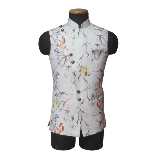 Angrakha Printed Waist Coat