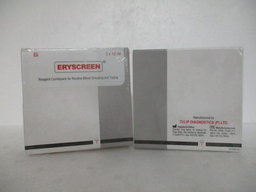 12 ML Blood Group Eryscreen Total Kit - 12 ML Size, White & Grey Color | Suitable for Adults, Lab & Hospital Application, 50-850 Grams Weight