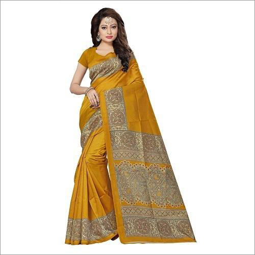 Fancy Print Mysore Silk Saree