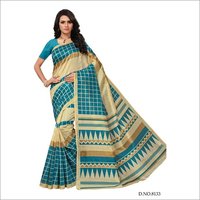 Fancy Bhagalpuri Saree - Fabric: Bhagalpuri Silk, Length: 5.5 Mtr, Blouse Length: 0.8 Mtr | Color Options: Red, Green, Blue, Pink, Yellow, Pattern: Printed, Season: All