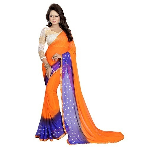 New Bandhani Chiffon Saree