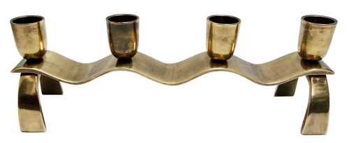 Gold Brass Antique Candle Holders