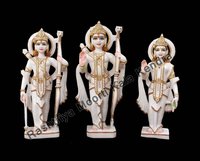 Full Painted Ram Darbar Marble Statue