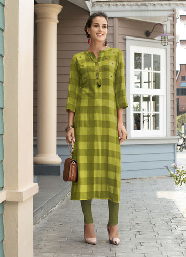 Rayon Kurtis - Color: As Per Image