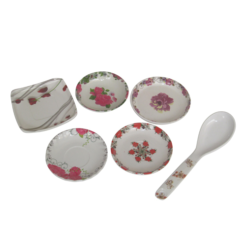 Melamine Plate With Service Spoon