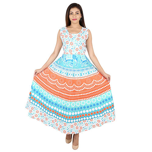 Jaipuri Customized Print Maxi Dress