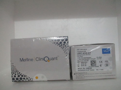 Uric Acid Diagnostic Kit - 500 ML, White Color Code | Designed for Laboratory and Hospital Use, Ideal for Adults, Weight Range 50-850 Grams