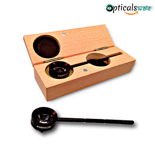 4 Mirror Gonio Lens - Aluminium & Glass 10cm , Red and Black Color, Ultra-Light 5g Weight